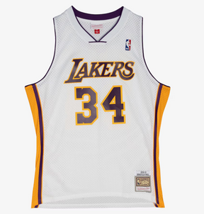 Men's Shaquille O'Neal White Los Angeles Lakers 2002/03 Hardwood Classics Swingman Player Jersey