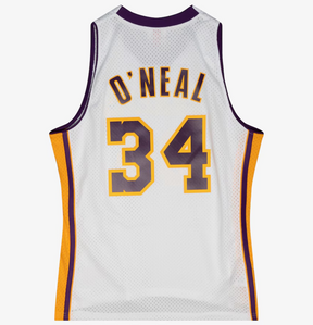 Men's Shaquille O'Neal White Los Angeles Lakers 2002/03 Hardwood Classics Swingman Player Jersey