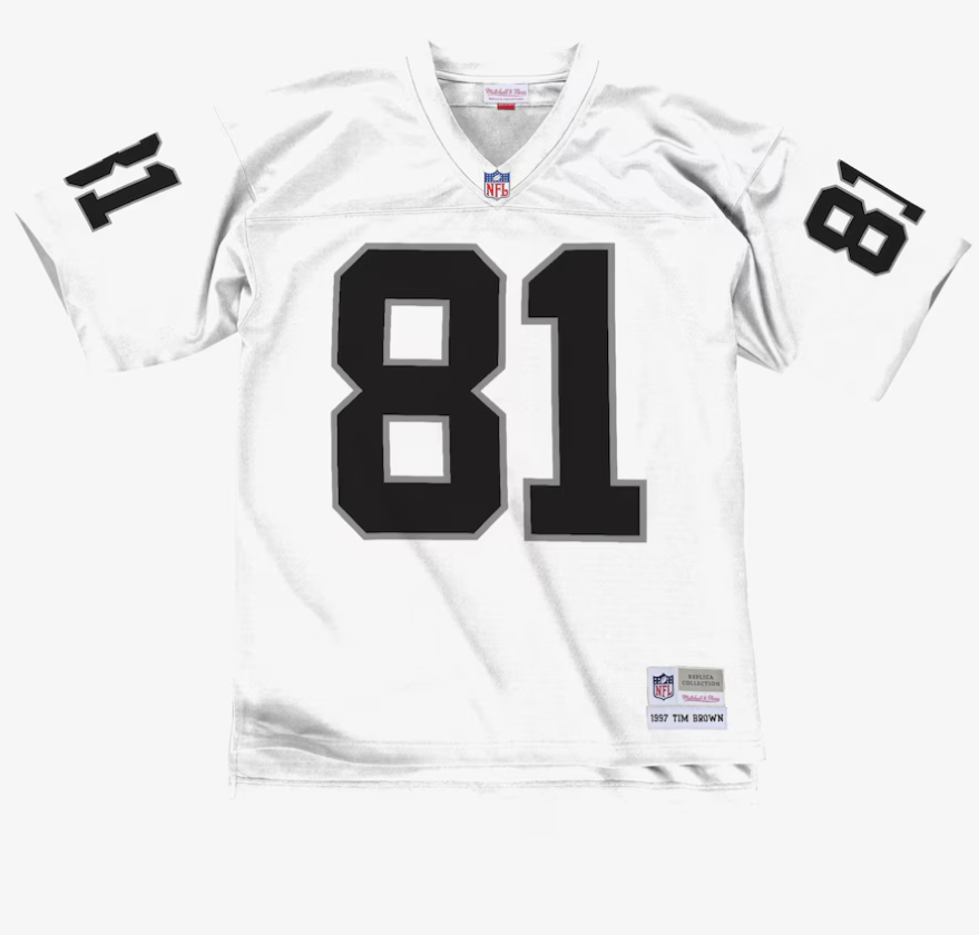 Men's Tim Brown White Oakland Raiders Gridiron Classics 1997 Legacy Player Jersey