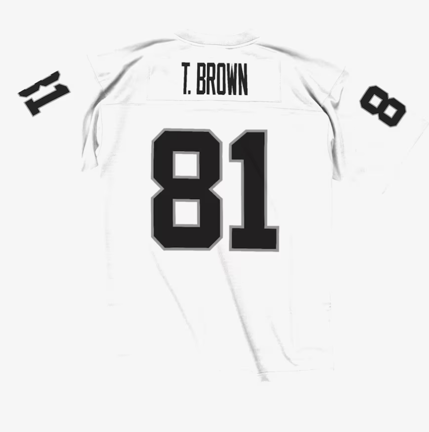 Men's Tim Brown White Oakland Raiders Gridiron Classics 1997 Legacy Player Jersey