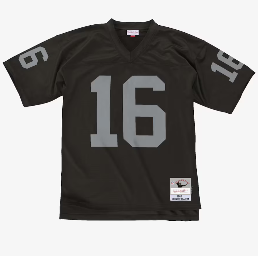 Men's George Blanda Black Oakland Raiders Gridiron Classics 1967 Legacy Player Jersey