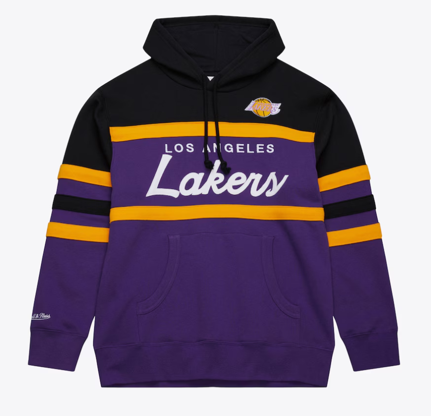 Men's Purple Los Angeles Lakers Head Coach Fleece Pullover Hoodie