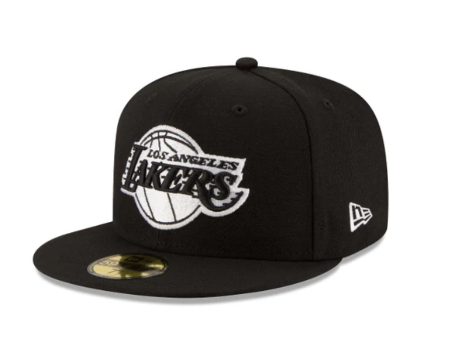 Los Angeles Lakers Black White Western Conference Side Patch 59Fifty Fitted