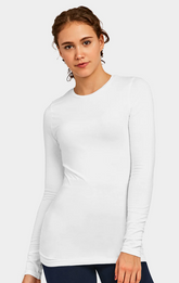SOFRA LADIES LONG SLEEVE CLASSIC FIT CREW NECK T-SHIRT TR025