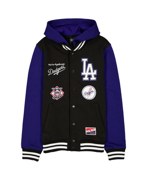 New Era Los Angeles Dodgers Men's Fleece Throwback Snap Front Jacket