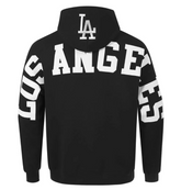 Pro Standard Los Angeles Dodgers Wingspan Drop Shoulder Black White Hoody