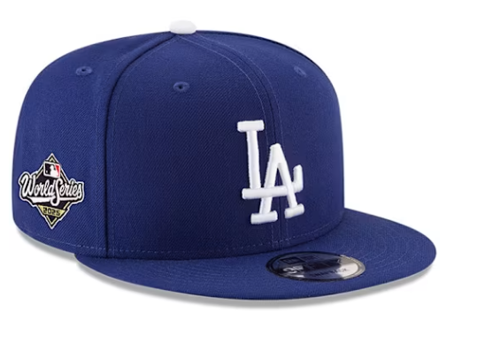 New Era Los Angeles Dodgers Blue 2025 World Series Side Patch 9FIFTY Mens Snapback Hat