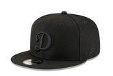 New Era Los Angeles Dodgers Black Tonal D Logo 2025 Game World Series Side Patch 9FIFTY Mens Snapback Hat