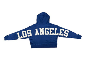 Pro Standard  Los Angeles Dodgers Womens Crop Sweatshirt Wingspan Pullover Hoodie
