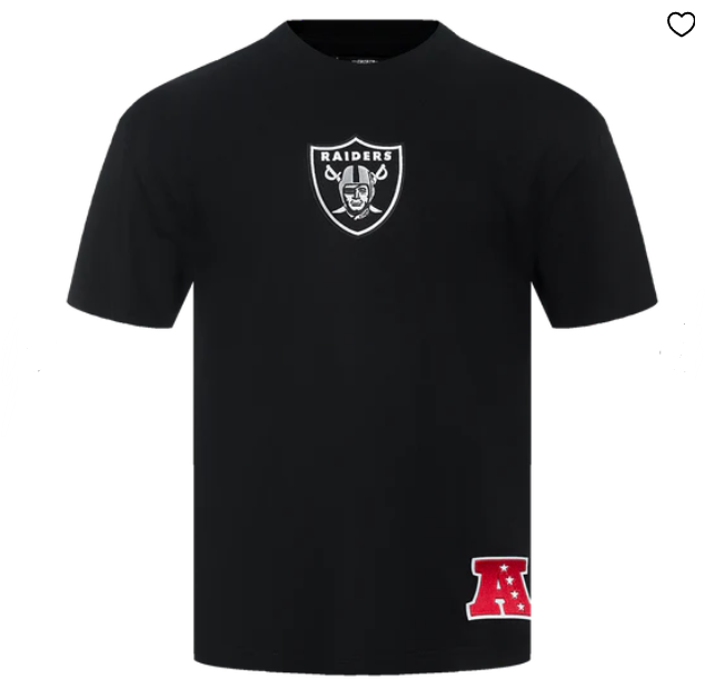 Pro Standard NFL LAS VEGAS RAIDERS WINGSPAN MEN'S COTTON JERSEY DROP SHOULDER TEE