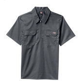 Dickies Woven Twill Half Zip Short Sleeve Work Shirt A88A10