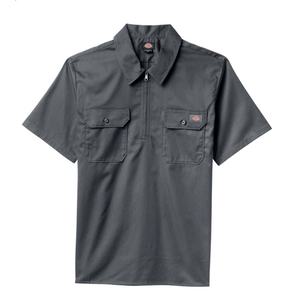 Dickies Woven Twill Half Zip Short Sleeve Work Shirt A88A10