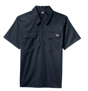 Dickies Woven Twill Half Zip Short Sleeve Work Shirt A88A10