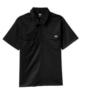 Dickies Woven Twill Half Zip Short Sleeve Work Shirt A88A10