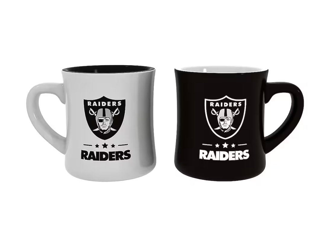 Las Vegas Raiders 10 oz. Ceramic Coffee Cup Gift Set