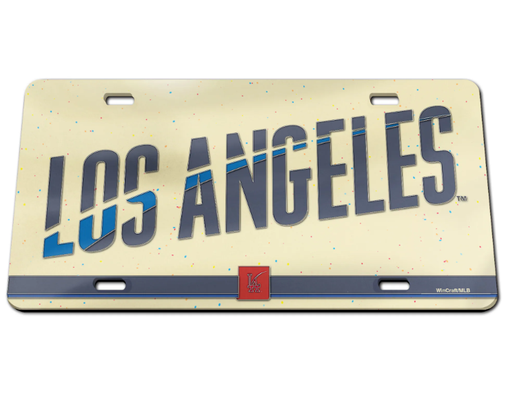 Los Angeles Dodgers WinCraft 2024 City Connect Laser Cut Acrylic License Plate