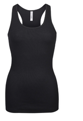 LADIES COTTON RIBBED KNIT RACERBACK TANK TOP (TT300)
