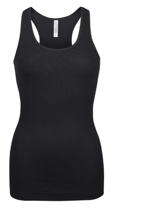 LADIES COTTON RIBBED KNIT RACERBACK TANK TOP (TT300)