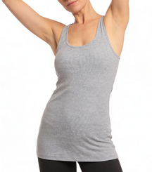 LADIES COTTON RIBBED KNIT RACERBACK TANK TOP (TT300)