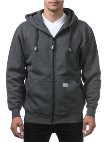 PRO CLUB MENS HEAVYWEIGHT FULL ZIP FLEECE HOODIE