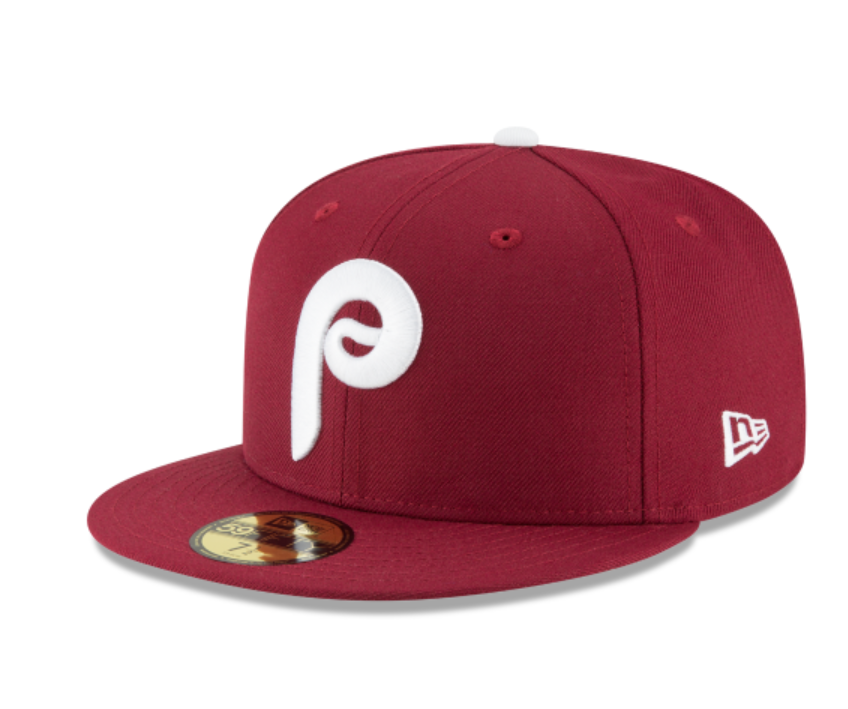 NEW ERA Philadelphia Phillies 59FIFTY Cooperstown Maroon