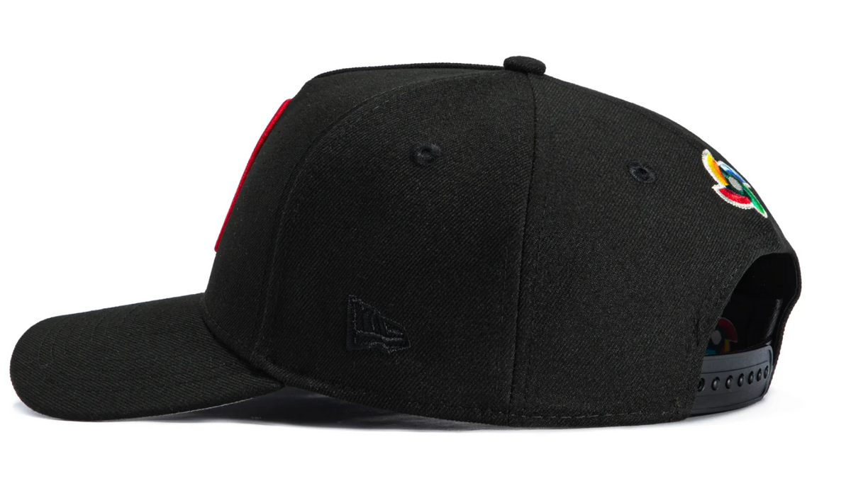 NEW ERA 9FORTY A-FRAME MEXICO WORLD BASEBALL CLASSIC MEXICO BIG FLAG PATCH SNAPBACK HAT