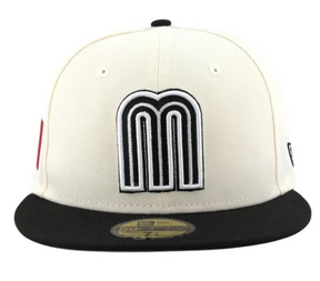 New Era® 59FIFTY Team Mexico Chrome and Black with White Outline 2026 World Baseball Classic