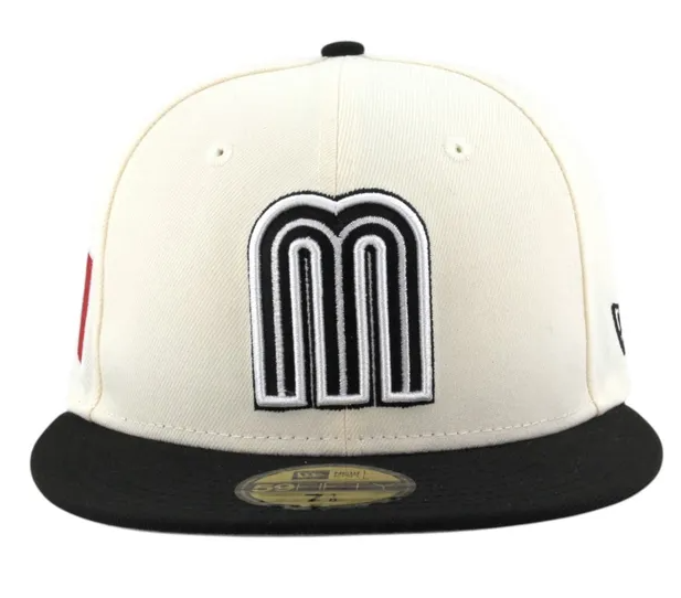 New Era® 59FIFTY Team Mexico Chrome and Black with White Outline 2026 World Baseball Classic