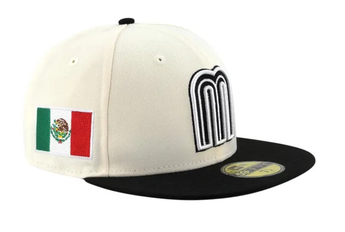 New Era® 59FIFTY Team Mexico Chrome and Black with White Outline 2026 World Baseball Classic