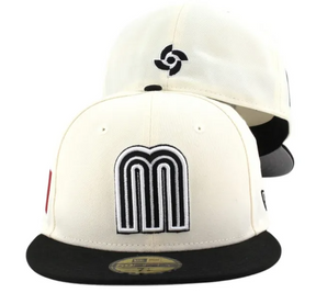 New Era® 59FIFTY Team Mexico Chrome and Black with White Outline 2026 World Baseball Classic