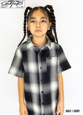Kids Cal Top 2000 Short Sleeve Plaid Shirt – Sizes 8-14