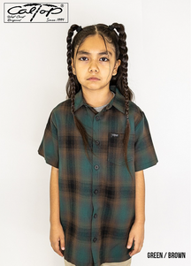 Kids Cal Top 2000 Short Sleeve Plaid Shirt – Sizes 8-14
