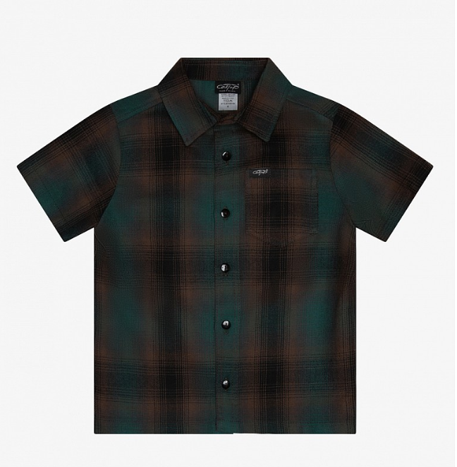 Kids Cal Top 2000 Short Sleeve Plaid Shirt – Sizes 8-14
