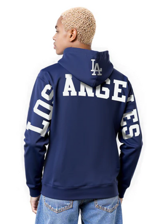 MLB LOS ANGELES DODGERS WINGSPAN MEN'S DROP SHOULDER  HOODIE -Midnight Navy