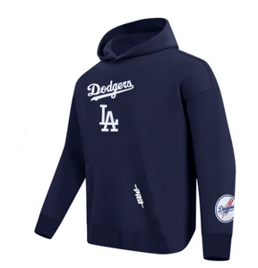 MLB LOS ANGELES DODGERS WINGSPAN MEN'S DROP SHOULDER  HOODIE -Midnight Navy