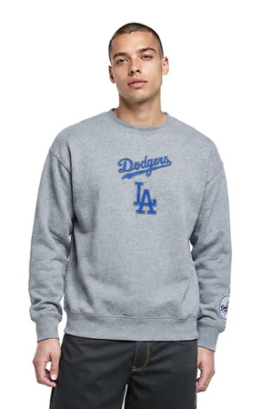 Pro Standard LA Dodgers Wingspan Crew Pullover - Heather Grey
