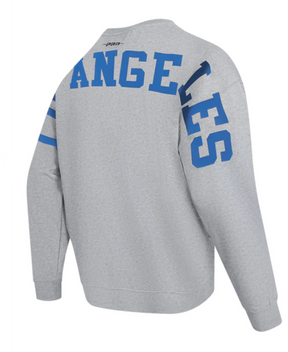 Pro Standard LA Dodgers Wingspan Crew Pullover - Heather Grey