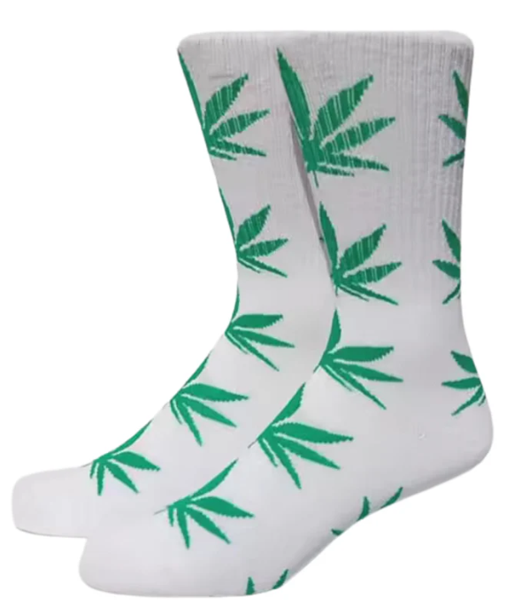 Marijuana Leaf Crew Socks -2 Pair