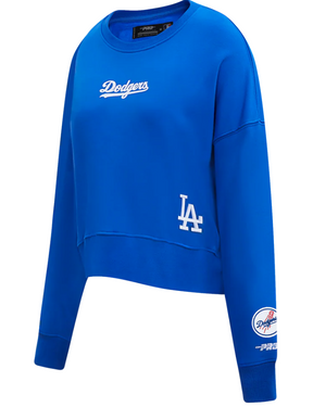 Pro Standard Women's LA Dodgers Wingspan Crew Pullover - Royal Blue