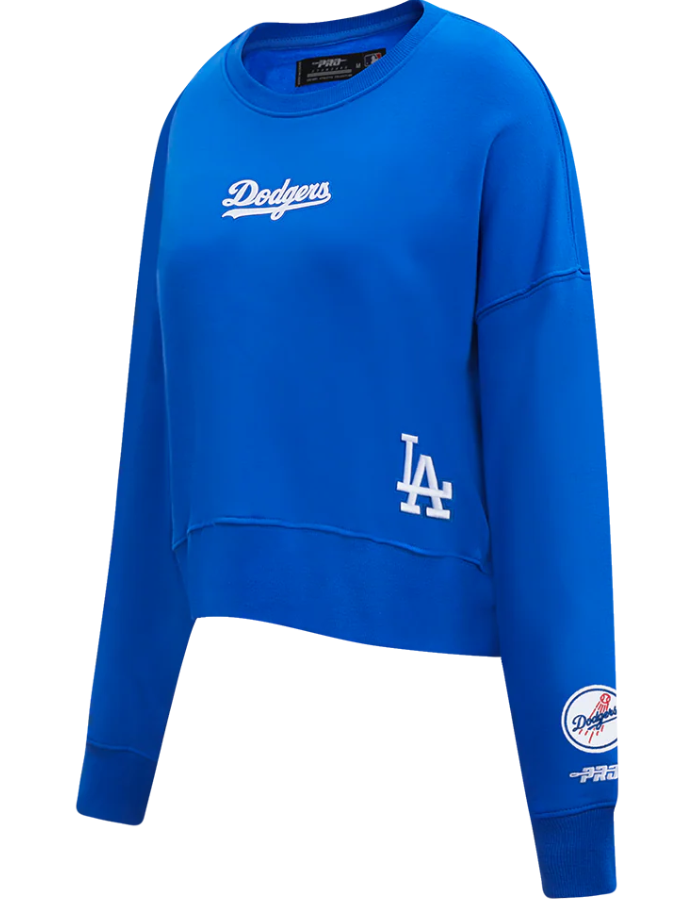 Pro Standard Women's LA Dodgers Wingspan Crew Pullover - Royal Blue
