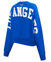 Pro Standard Women's LA Dodgers Wingspan Crew Pullover - Royal Blue