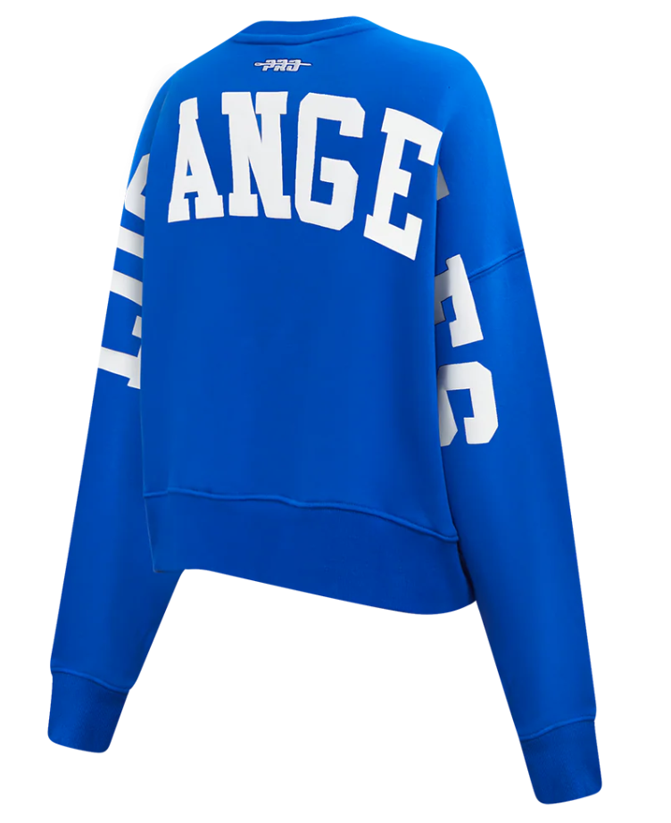 Pro Standard Women's LA Dodgers Wingspan Crew Pullover - Royal Blue