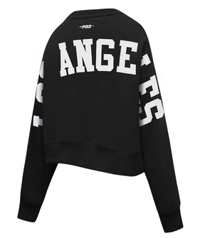 Pro Standard Women's LA Dodgers Wingspan Crew Pullover - Black