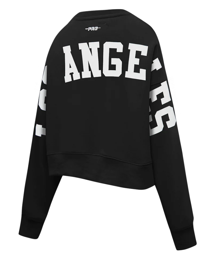 Pro Standard Women's LA Dodgers Wingspan Crew Pullover - Black