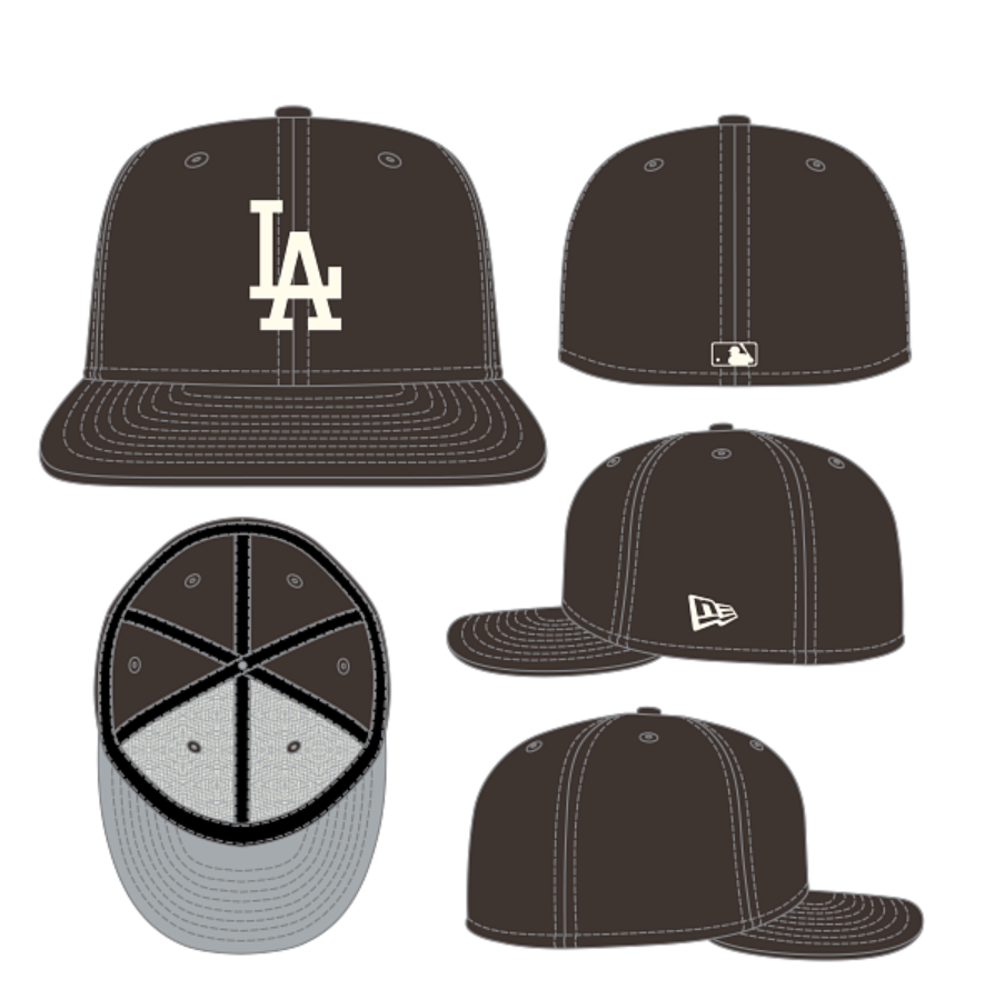 New Era 5950 Los Angeles Dodgers Brown