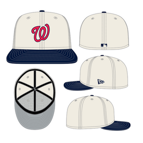 NEW ERA WASHINGTON NATIONALS 2 toned Ivory/Navy 59FIFTY