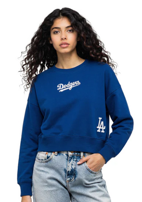 Pro Standard Women's LA Dodgers Wingspan Crew Pullover - Dodger Blue