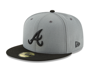 NEW ERA 59FIFTY  ATLANTA BRAVES 2-TONED GREY/BLACK