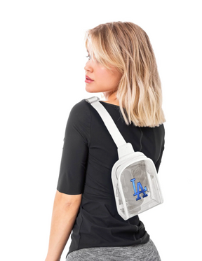 MLB Los Angeles Dodgers Clear Mini Sling Stadium Bag- Clear
