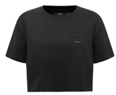 Pro Standard MLB LOS ANGELES DODGERS TRIPLE BLACK WOMEN'S BOXY TOP